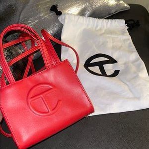 Telfar red bag small